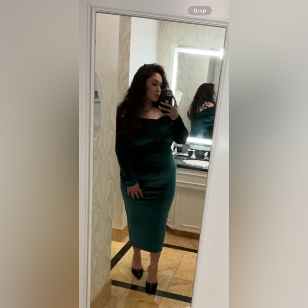Fashion Nova Ignore The Romance Velvet Midi Dress - Picture 3 of 3